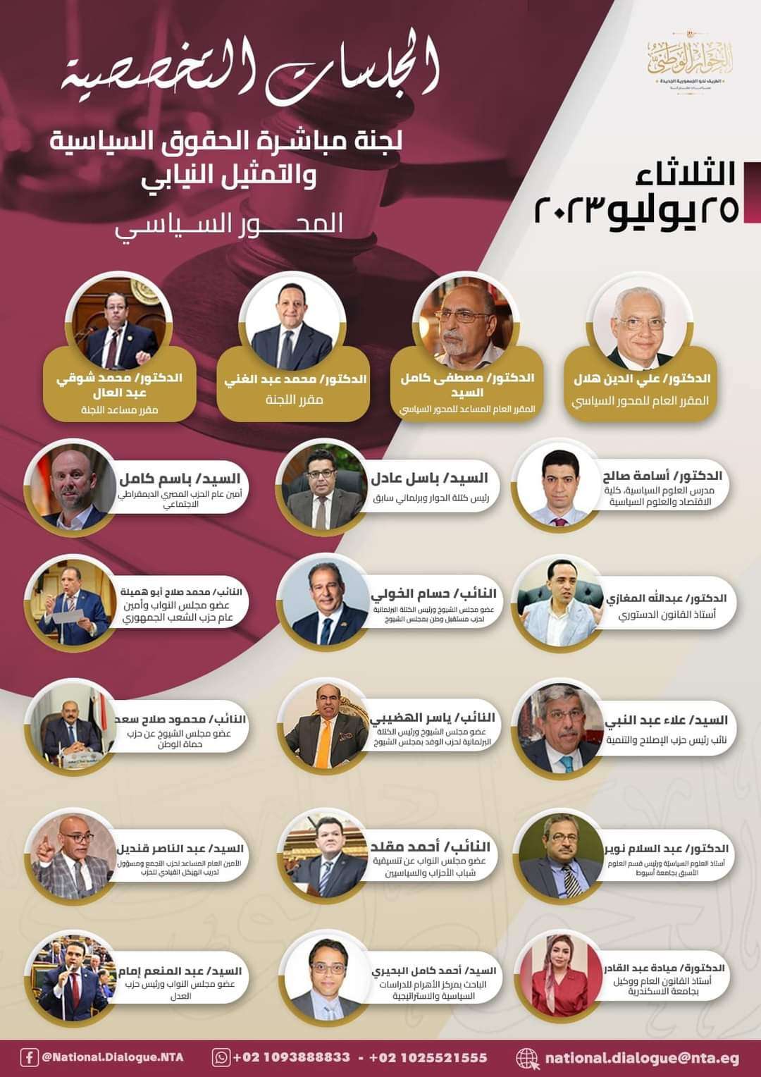 انطلاق اولى جلسات التخصصية بالمحور السياسي للحوار الوطني